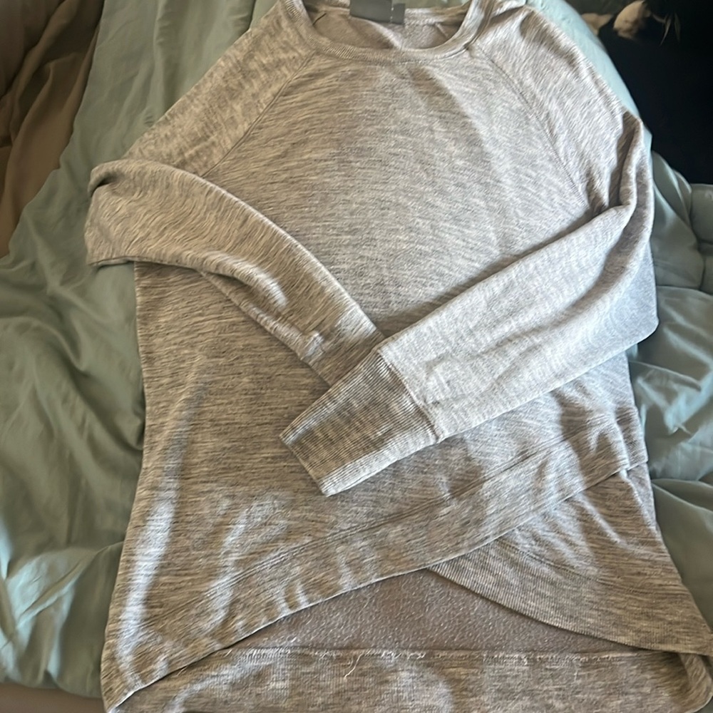 Athleta sweatshirt with crisscrossed bottom